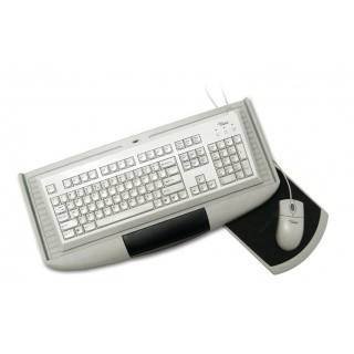 Полка для клавиатуры PU-KEYM27-60 с подставкой под мышь, серая